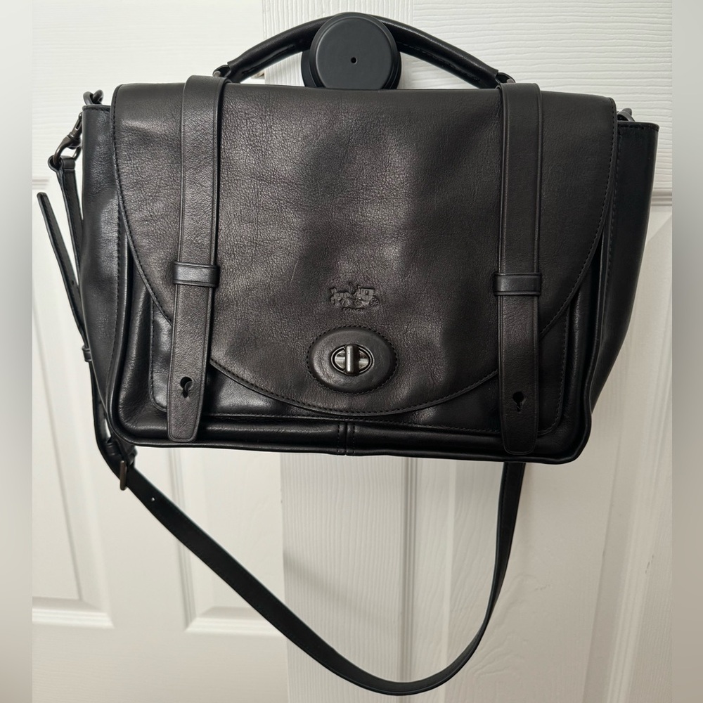 Coach Leather Messenger Bag